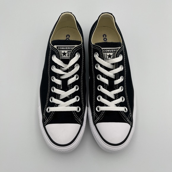 Converse All Star Chuck Taylor Sneakers Size 8 Black White Canvas Lace Up Shoes - Picture 9 of 13